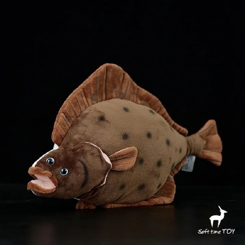 

simulation marine animal 42cm flatfish Doll flounder Fish plush toy soft doll baby toy birthday gift h2404