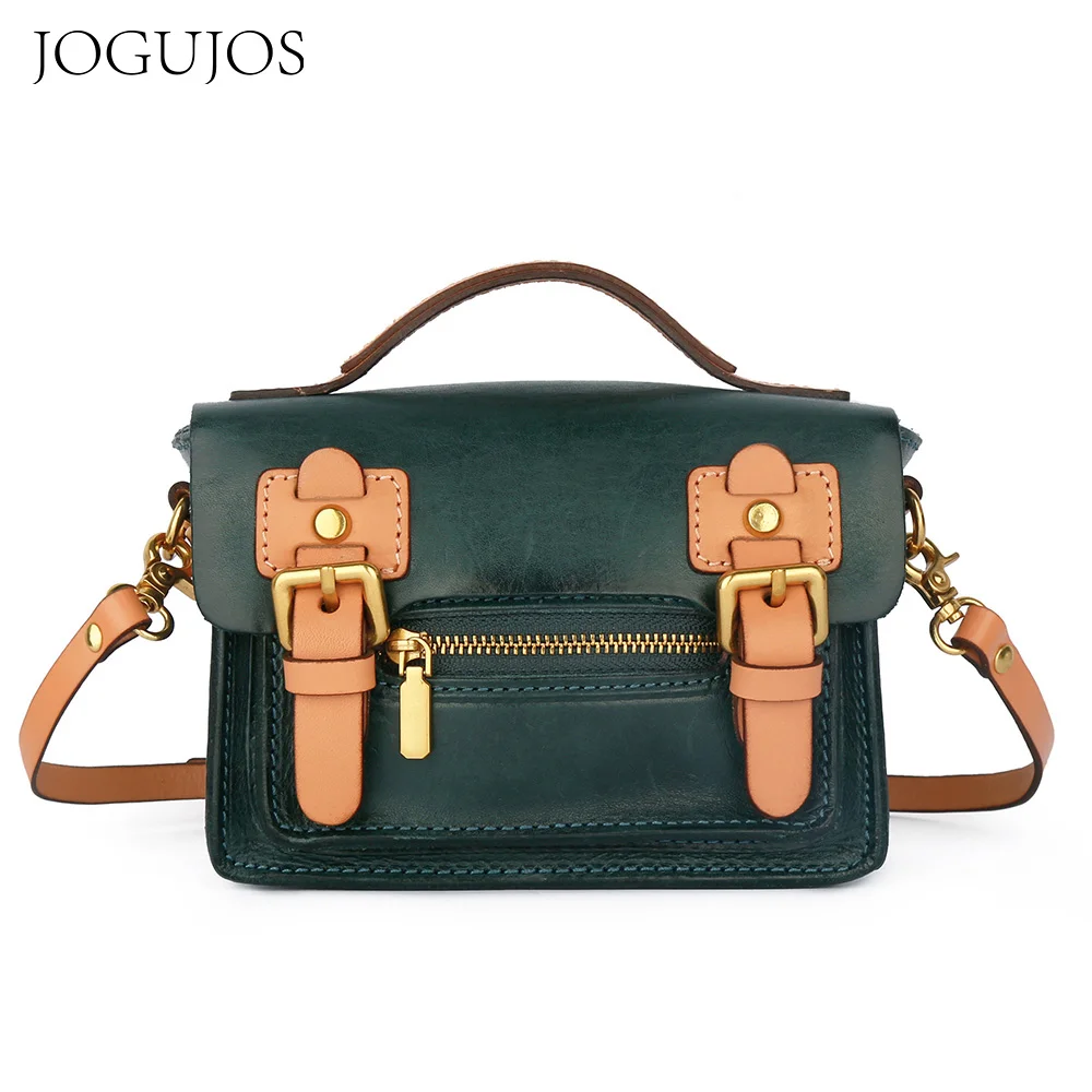 JOGUJOS borsa quadrata piccola in vera pelle moda Mini borse a tracolla per le donne borsa a tracolla Design Pacthwork borse da donna