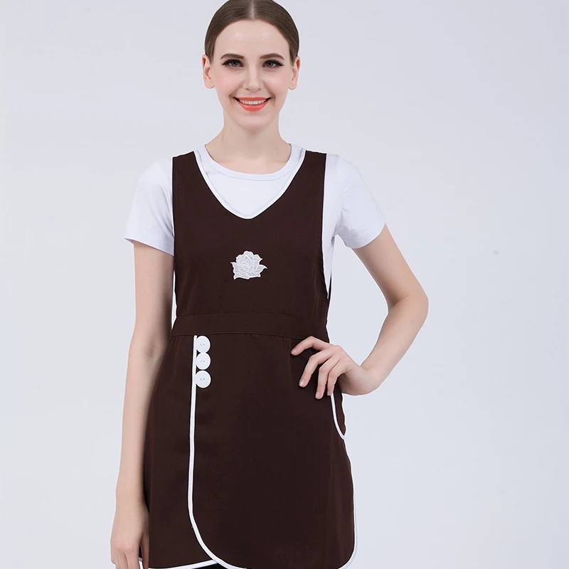 Manicurist apron Sleeveless Spa Uniform Beauty Salon Tattoo Nurse Doctor Women Slim Workwear apron Kitchen Cleaning Aprons