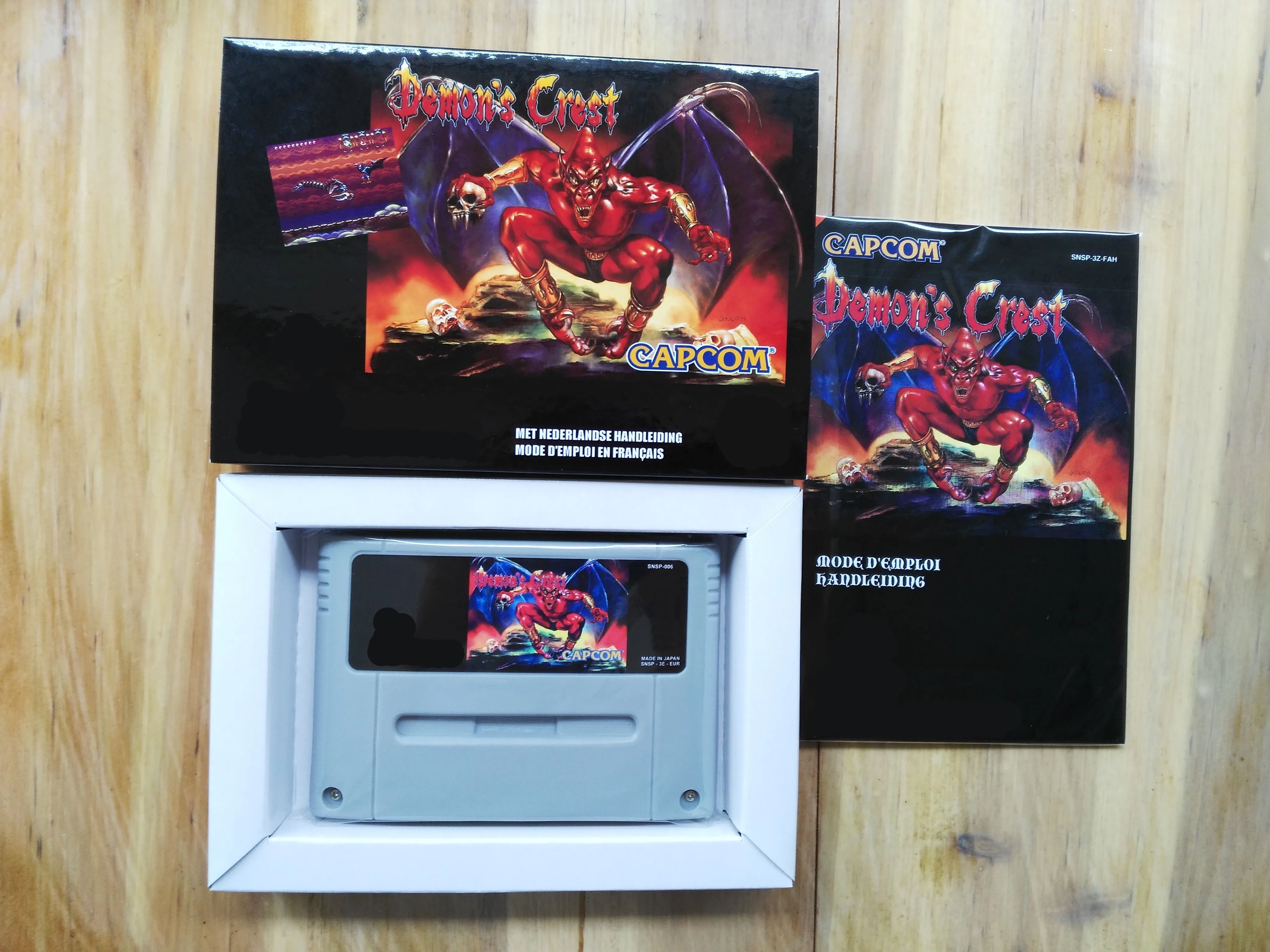 

16Bit Games ** Demon's Crest ( French PAL Version!! Box+Manual+Cartridge!! )