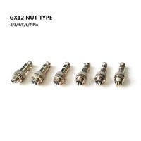 1set GX12 2/3/4/5/6/7 Pin Male + Female 12mm L88-93 Circular Aviation Socket Plug Wire Panel Connector