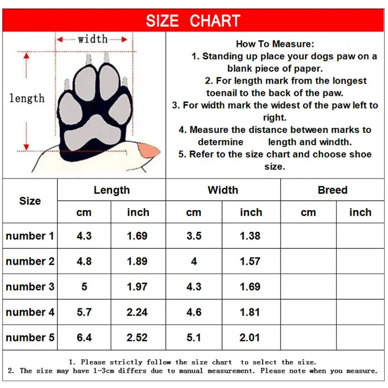 4pcs/set Anti Skid Rain Snow Boots Winter Reflective Pet Dog Shoes Warm For Small Cats Puppy Dogs Socks Booties Pet Paw Care