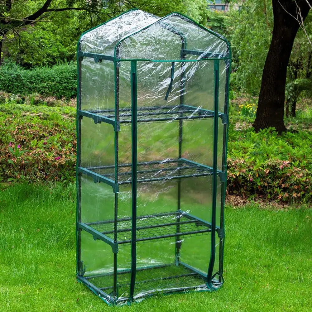 2/3/4/5 Tiers Greenhouse Cover Greenhouse PVC Plant Cover Clear PVC Cover Waterproof Gardening Protect Plants