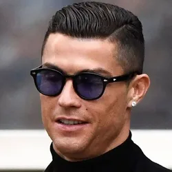 Fashion Ronaldo Zonnebril Mannen Vrouwen Vintage Ronde Tint Oceaan Transparant Blauw Lens Brand Design Zonnebril Oculos De Sol