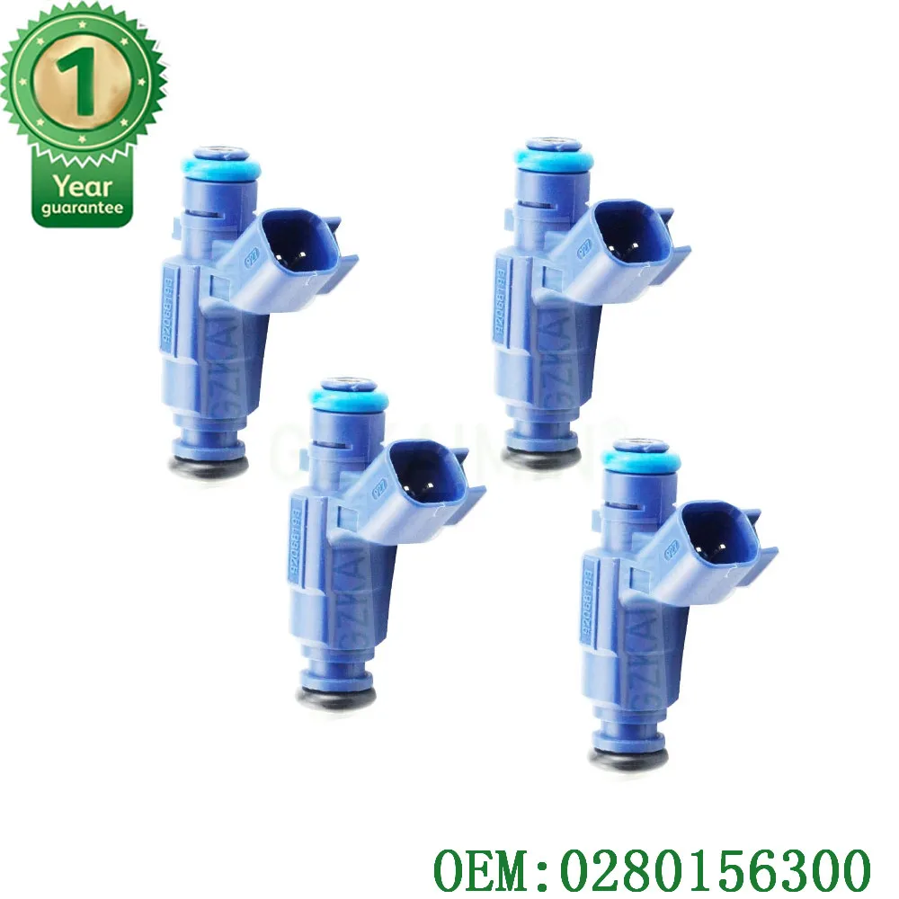 4x Fuel Injector OEM 0280156300 12609418 9206819 For Chevrolet Malibu Equinox Cadillac CTS SRX Pontiac G6 G8 Torrent Saturn Aura