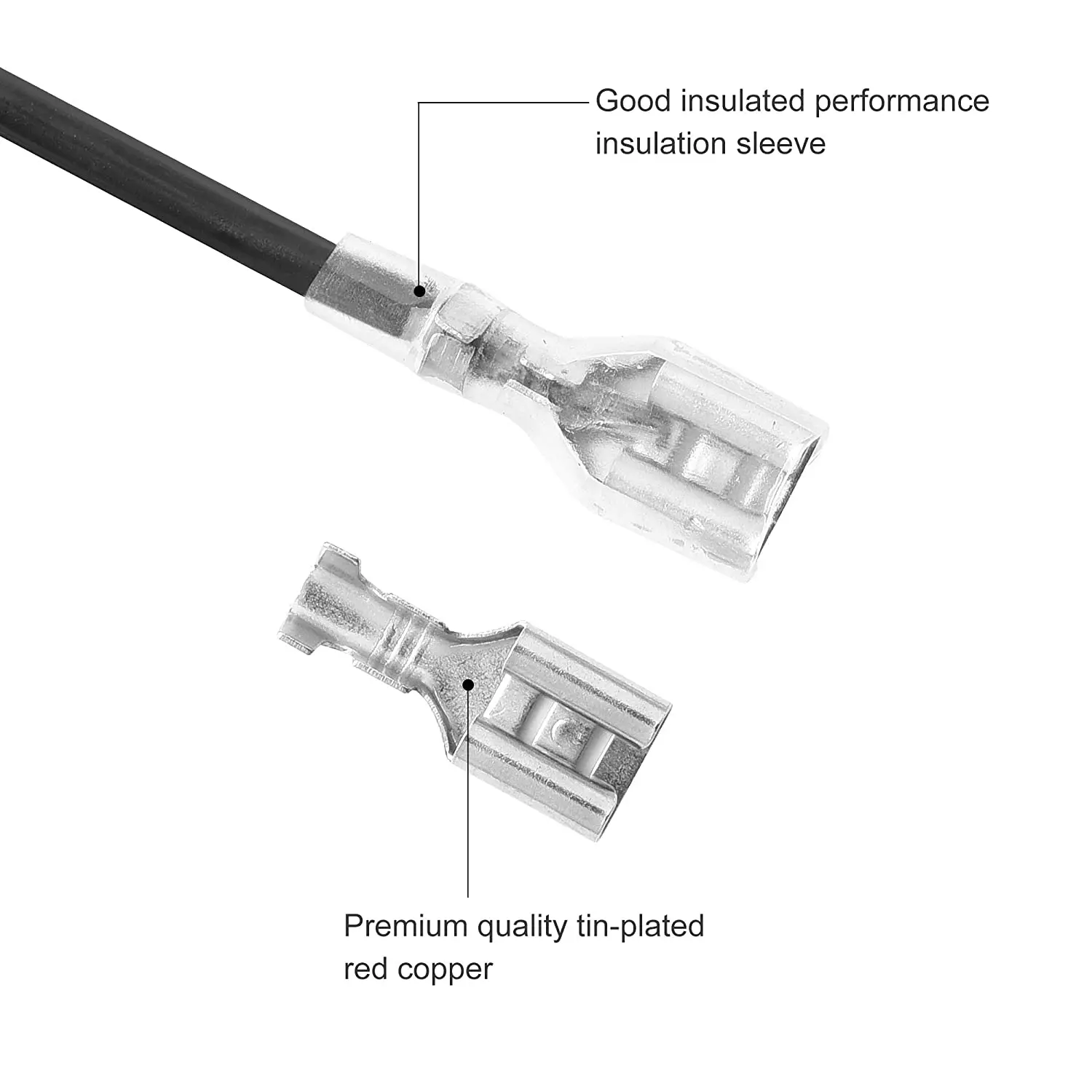 Connecteurs rapides à sertir, fil de broche mâle femelle 270 pièces/boîte, bornes de câblage 2.8mm 4.8mm 6.3mm