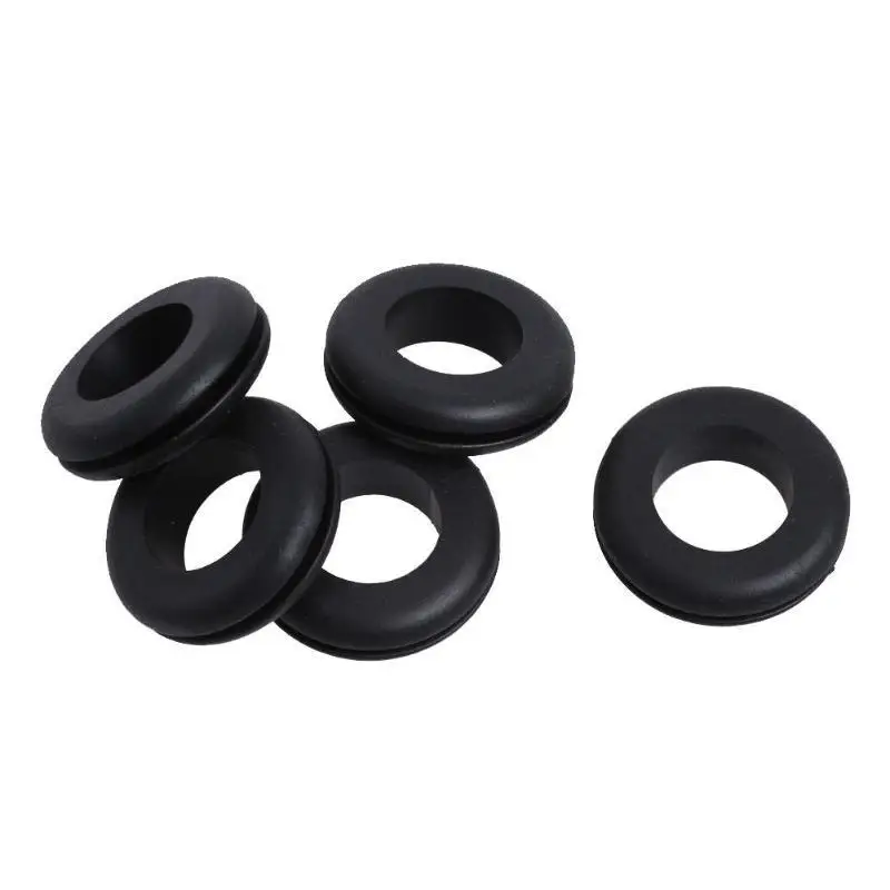 Kit di guarnizioni con passacavo in gomma da 100 pezzi ~ 50 pezzi per Set di assortimento di cavi neri
