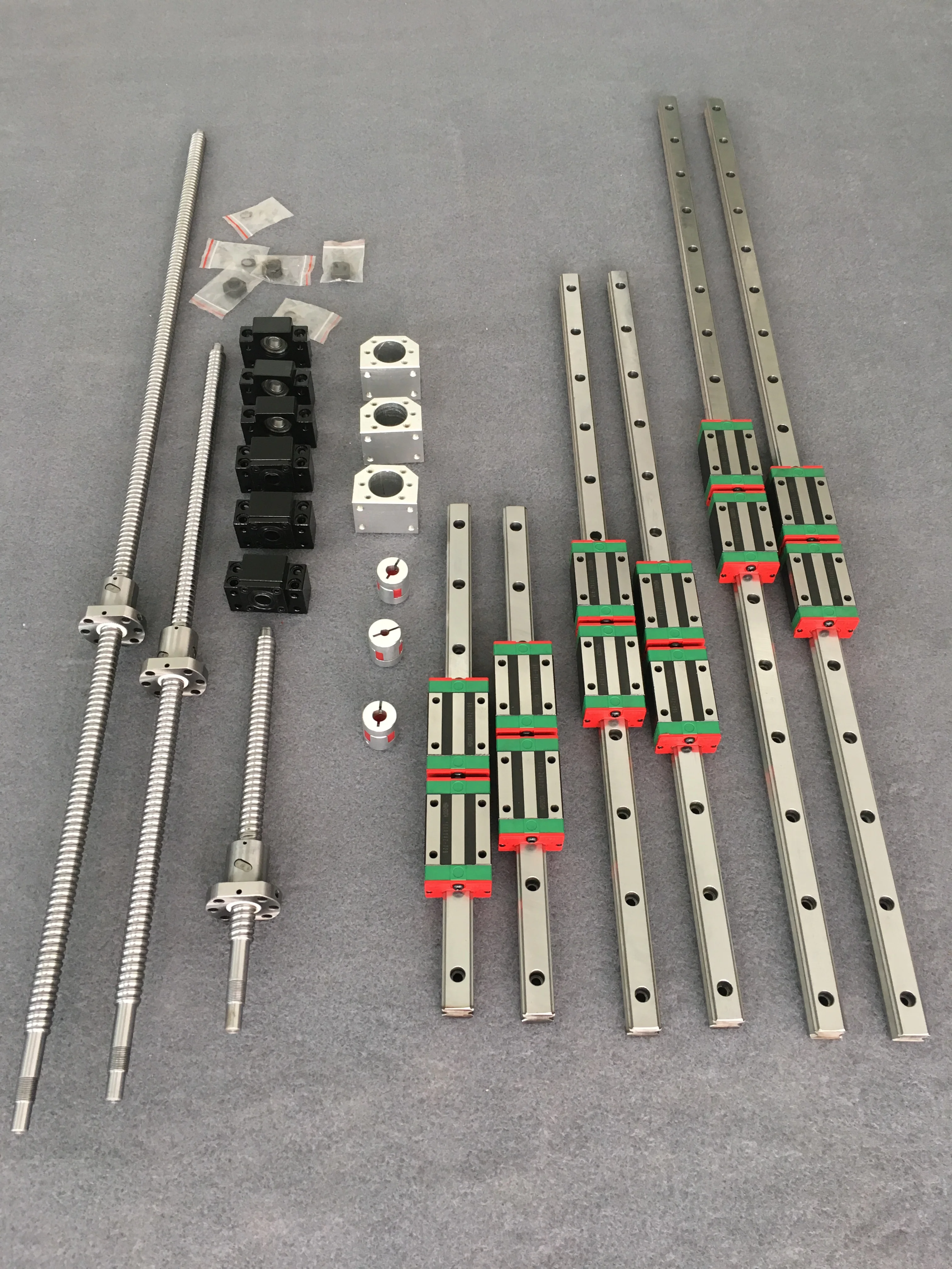 

6 set Ballscrew Square Linear guide rail HGR20 - 400/1000/1500mm + SFU1610 - 400/950/1350mm + BK/BF12 CNC part