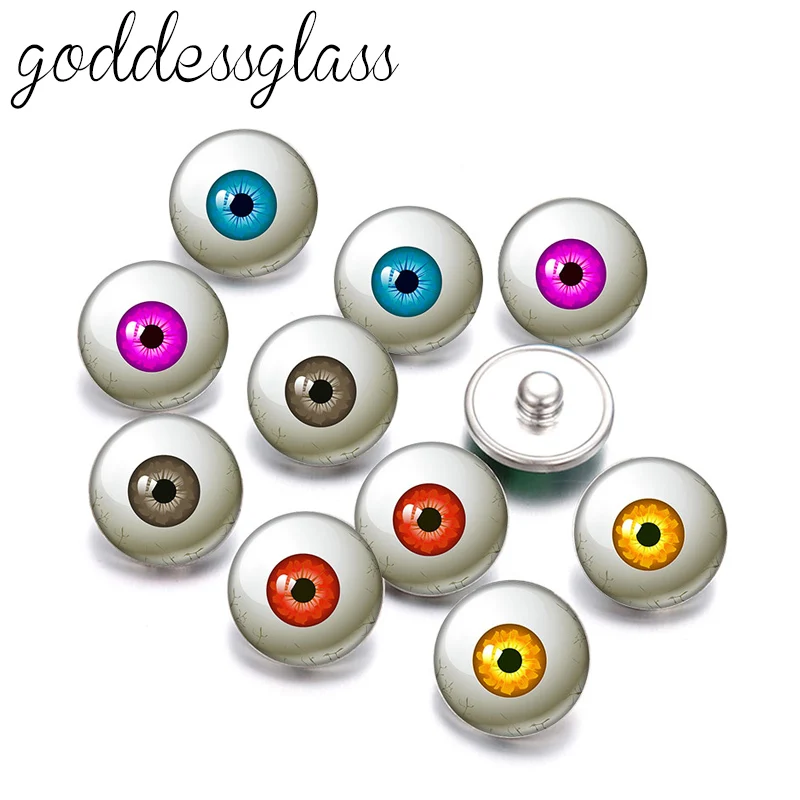 

5pairs glass Pupil eyes cabochons Round 12mm/18mm snap buttons for 12mm/18mm snap jewelry Dragon Eye Dragon Cat Eye Toys