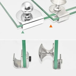 Glass Clip Cabinet Pulls Handle Office Glass Door Handle Display Cabinet Drawer Pull Button Furniture Clip Pulls For Home