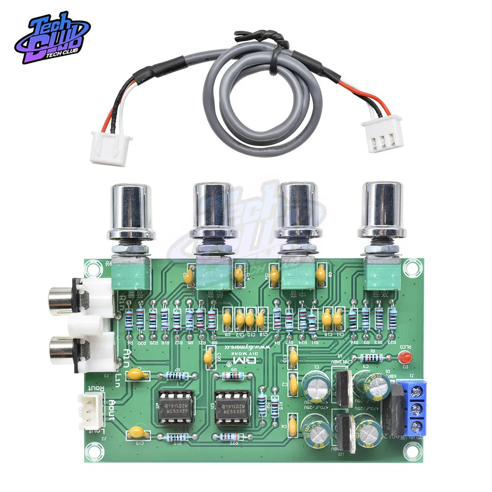 AC 12V NE5532 Tone Board preamp Pre-amp With treble bass volume adjustment pre-amplifier Tone Controller For amplifier Board