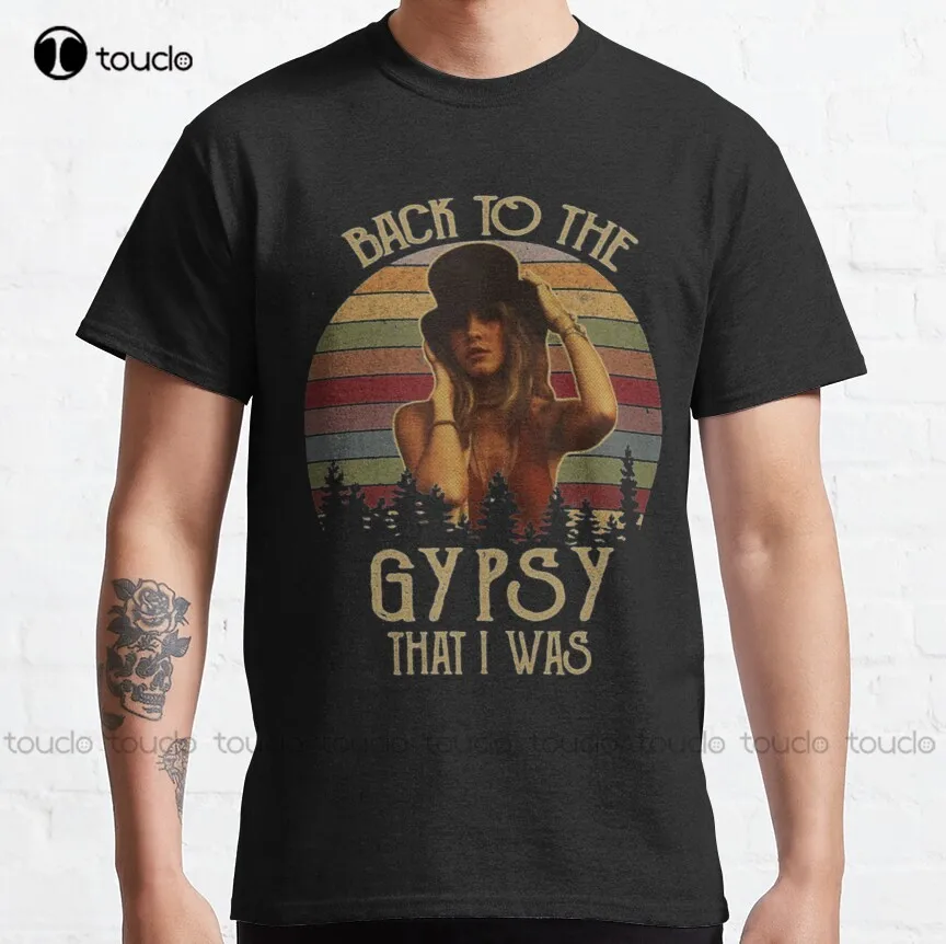 Stevie Nicks Back To The Gypsy That I Was Vintage Retro Sunset Classic T-Shirt Oversized Tshirts Custom Aldult Teen Unisex