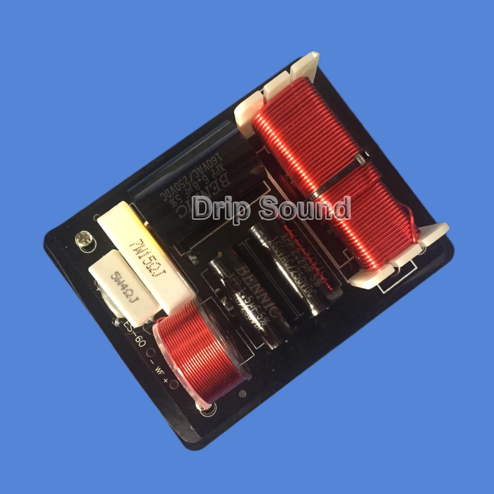 2 шт. BX60, 2-полосный, 2 блока, 120 Вт, динамик высокого и низкого уровня, делитель частоты, стерео кроссоверные фильтры с распределительной коробкой