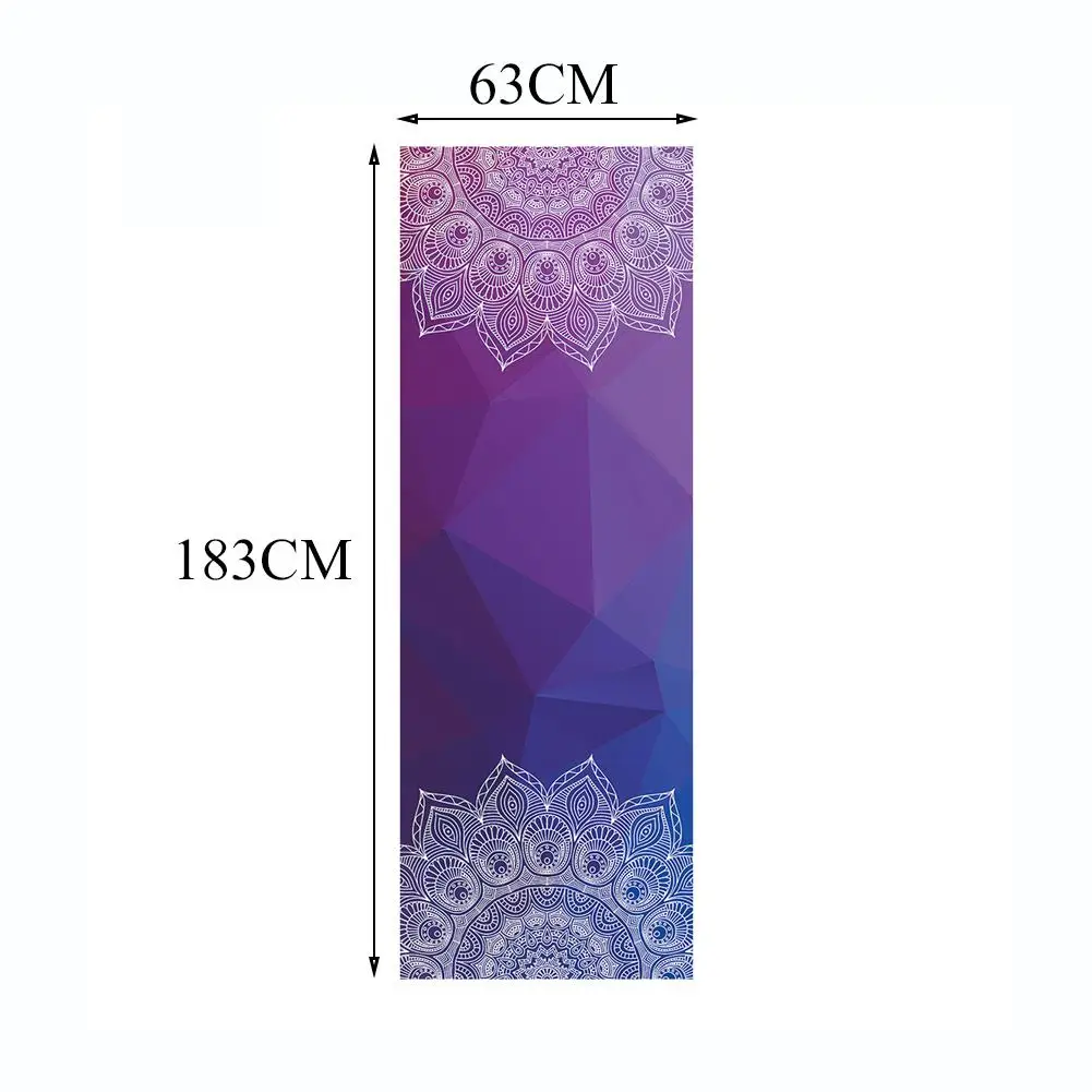 183x63cm Classic Mandola Yoga Towel Diamond Texture Non-slip Towel Pilates Cover Fitness Yoga Blanket Portable Travel Yoga Mat