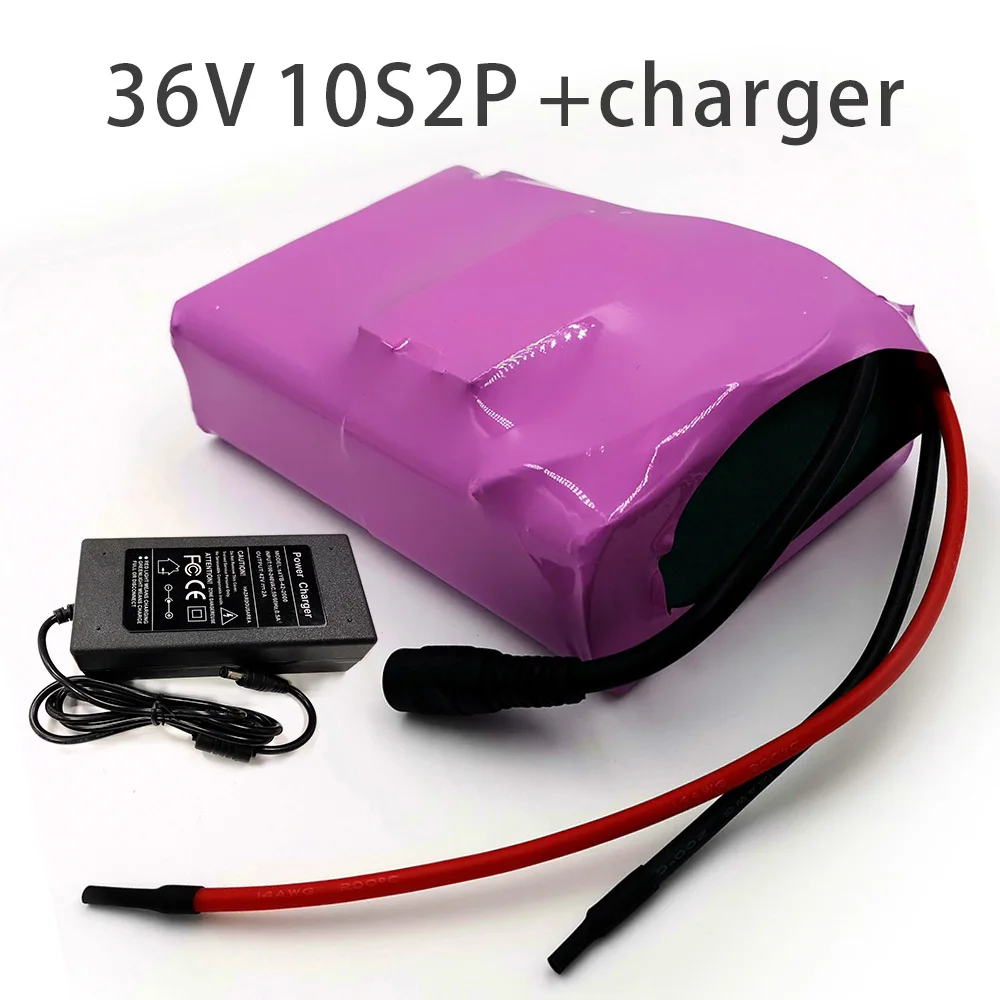 With charger 7Ah 10S2P 36V battery e-bike ebike electric bicycle Li-ion customizable 100x140x50mm