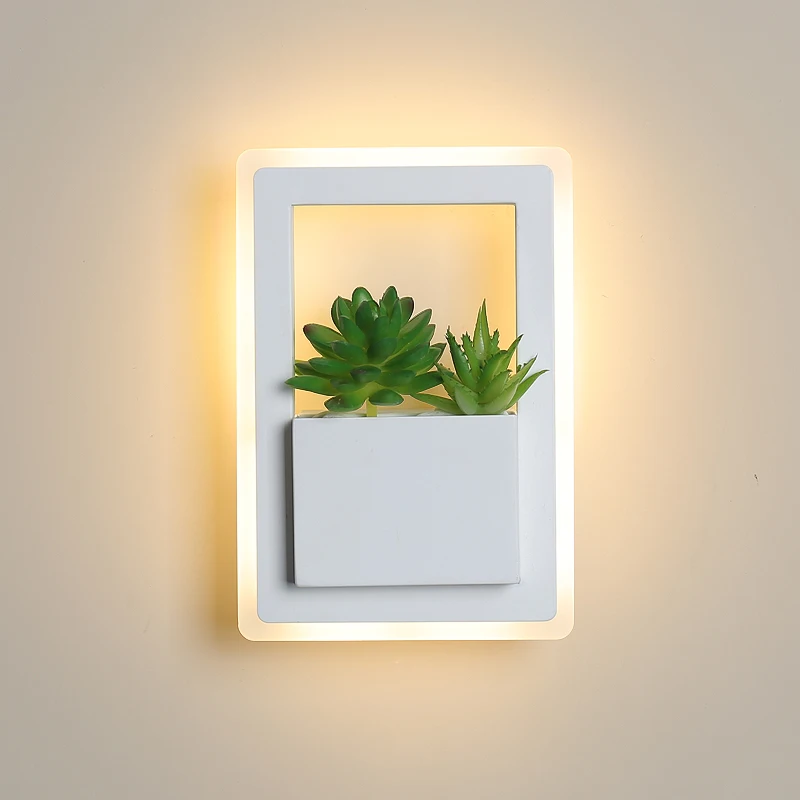 NEO Gleam 220x150cm 11W Modern Led Wall Lights For Bedroom Living Room Bedside With Plant White Color Wall Lamp Sconce Fixtures