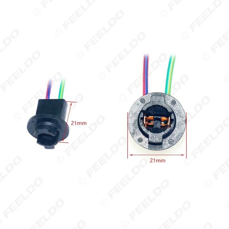 Feeldo 1 peça t10 suporte para lâmpada de carro, suporte adaptador de base para lâmpada led 194, plugue para arreio de lâmpada de carro, fio de estilo realy