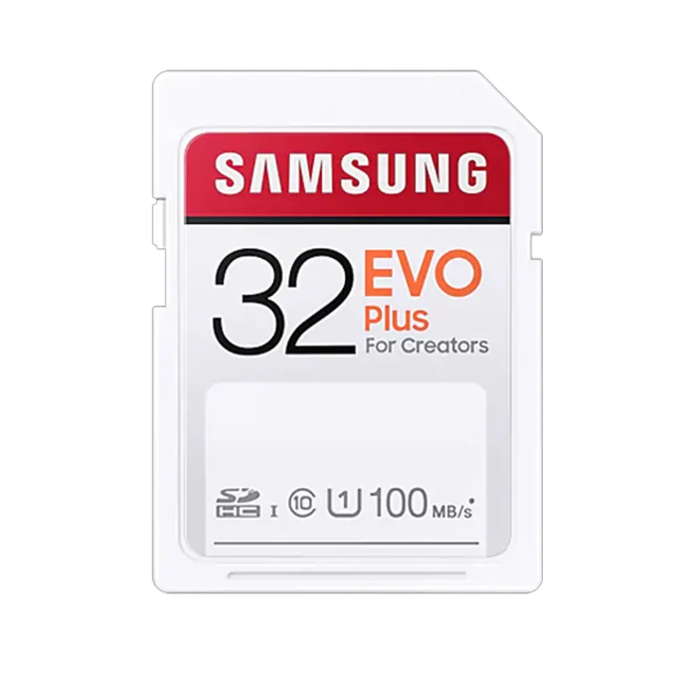 SAMSUNG SD Card EVO Plus For Creators 32GB 64GB 128GB 256GB SDHC SDXC Class 10 Memory Card Up to 100MB/s Video Camera Flash Card