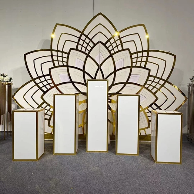 

5pcs/set)No big backdrop)New design wedding stand fiber pillar for wedding stage and walkway decoration qq153