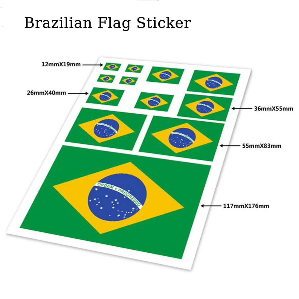 Brazil Flag Design Vinyl Sticker On Car Personality Doodle Car Body Decor Stickers And Decals Car Styling