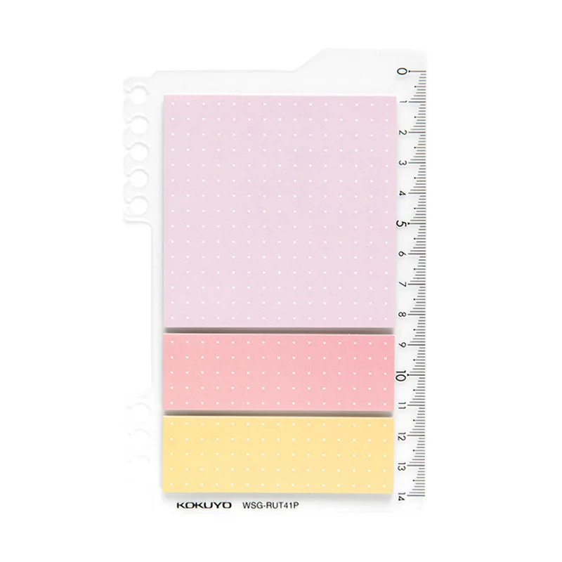 1pc KOKUYO Loose Leaf Index Sticker Memo Pad Macaron Color Dotted-Grid Sticker Kawaii Sticky Note Stationery