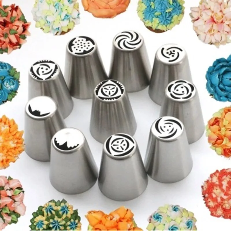 1Pc Russian Tulip Icing Piping Nozzles Stainless Steel DIY Cake Baking Decorating Tools Cupcake  Flower Cream Pastry Tips