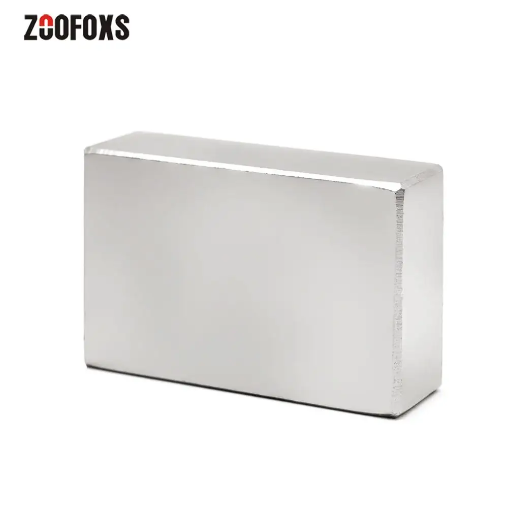 

ZOOFOXS 1pc 60x40x20mm Strong Powerful Neodymium Magnet Block N35 Rare Earth MagnetS 60*40*20mm