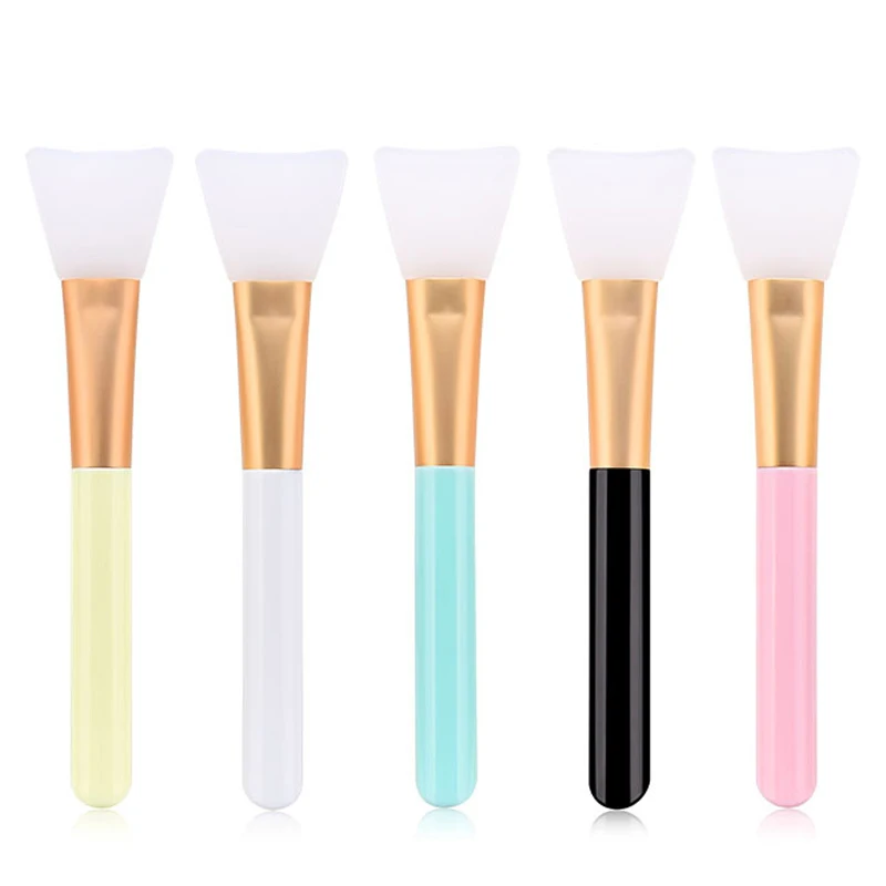 Women Fashion 1pc Silicone Facial Face Mask Brush Mask Mud Mixing Brush Tool 5 Color Soft Women Skin Face Care tool