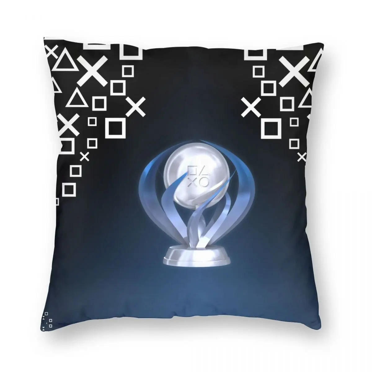 Platinum Trophy Square Pillowcase Polyester Linen Velvet Printed Zip Decor Pillow Case Home Cushion Cover