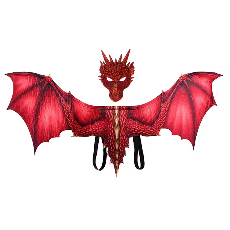 Adult Halloween Decoration Carnival Party Animal Costume Dragon Cosplay Masquerade Face Mask and Wings - Image 14