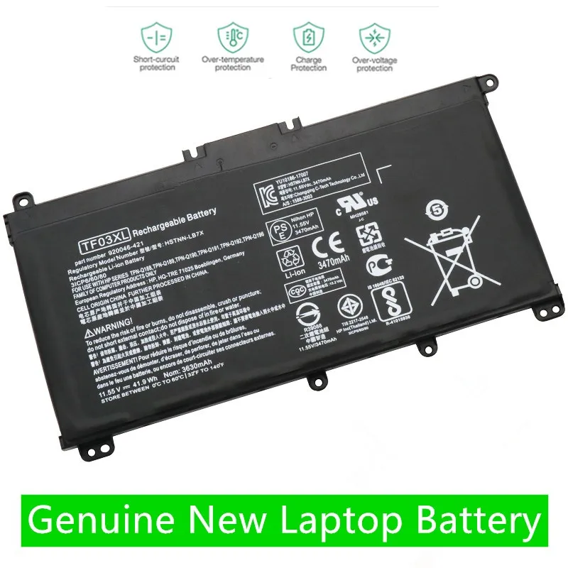 

ONEVAN New TF03XL battery For HP 14-bp080nd 14-bf 15-CC TPN-Q188 Q189 Q190 Q191 Q192 Q201 HSTNN-LB7X HSTNN-LB7J 920070-855