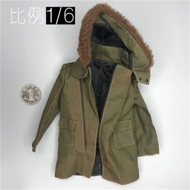 Big Sales 1/6 Scales 2 Colors For Trendcy Boys Black Green Color Coat For 12