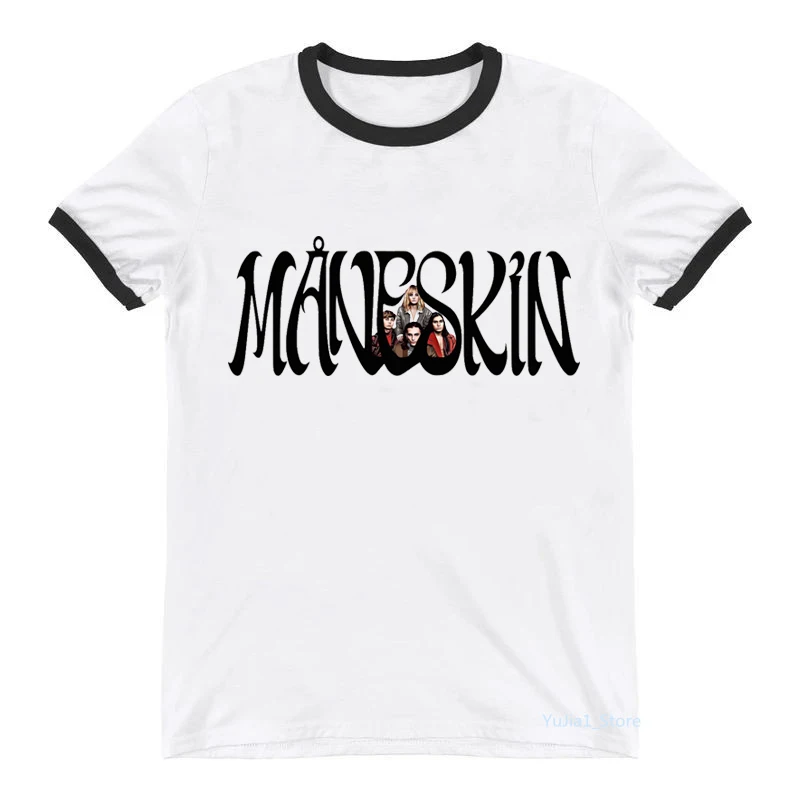 Sexy Zitti E Buoni Lips Graphic Print Tshirt Women Clothes 2021 MåNeskin Rock Band Maneskin T-Shirt Femme Hip Hop T Shirt