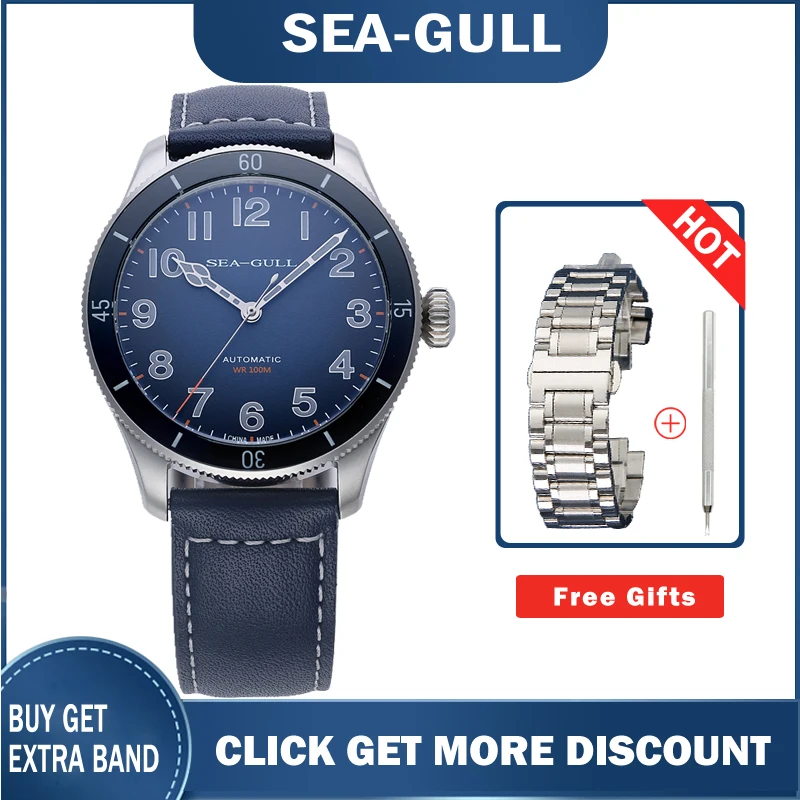 

Seagull Watches Men 419.33.3008 Ocean Star Self-wind Automatic Wristwatches 20Bar Men's Diving Swimming Sport Watch