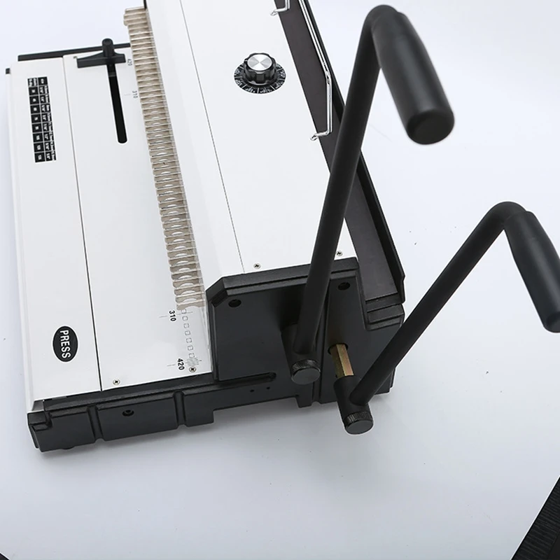 Double iron ring manual punch binding machine 49 knife square hole A3 paper document album calendar binding machine