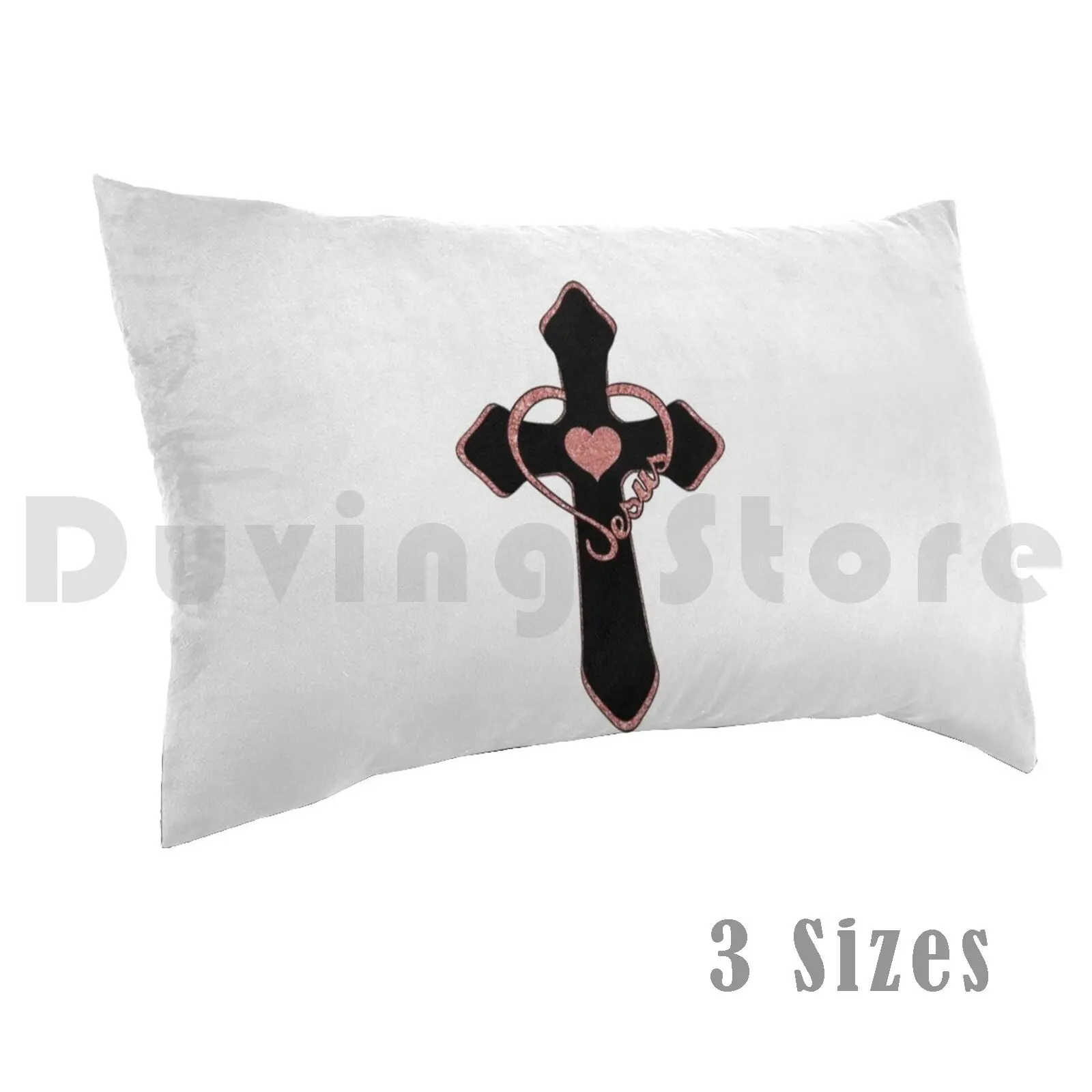 Love Jesus ( Rose Gold ) Pillow Case Printed 50x75 Christian Jesus God Gospel Jesus Cross Faith Lord Religion