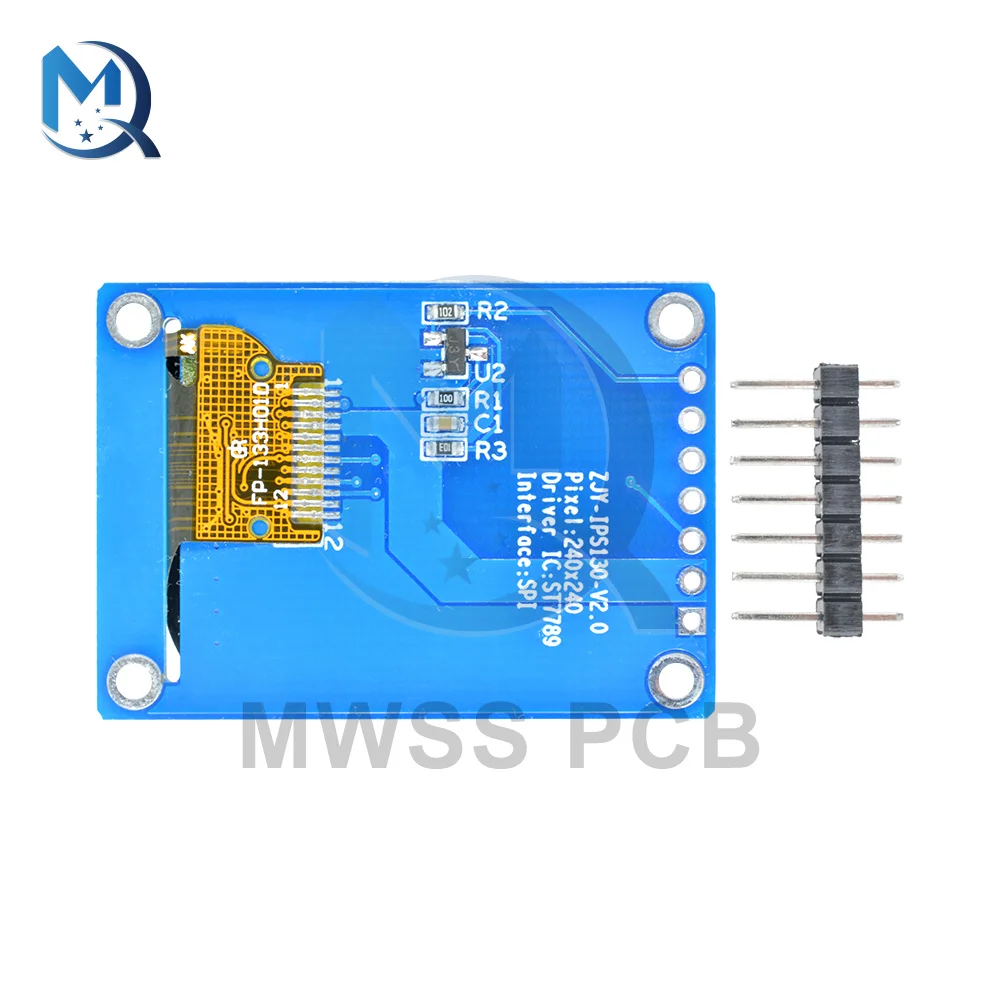 Imagem -04 - Polegada 240x240 Ips Tft Lcd Tela St7789 Tensão 3.3v Interface Spi Cor Cheia Placa do Módulo de Exibição Substituir Oled Power 1.3