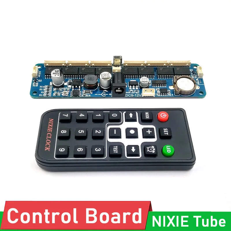 DYKB 6Bit Nixie Glow Clock Motherboard Core Board Control W Remote FPR in12 in14 in18 qs30-1 Digital LED Clock dc 12v POWER