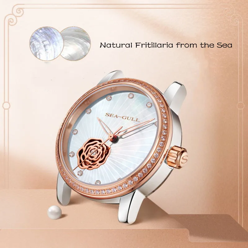 New 2021 Seagull Watch Female Simple Temperament Hollow Automatic Mechanical Women Watch 317.15.6121KL