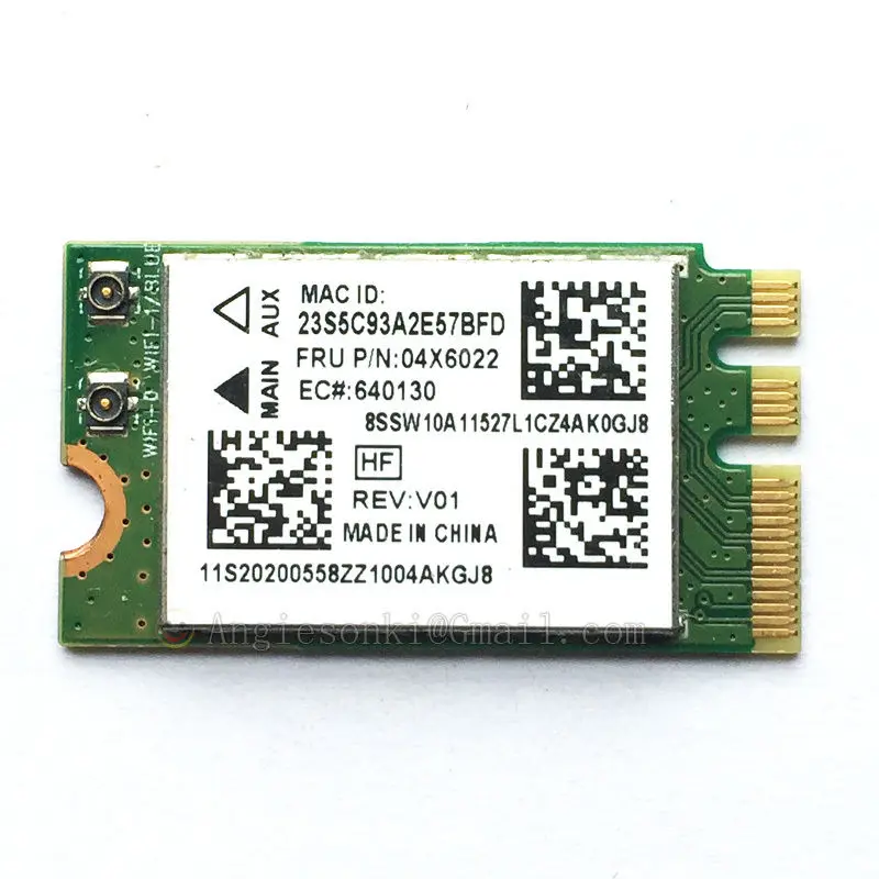 

QCNFA335 WiFi WLAN card 802.11bgn NGFF +Bluetooth 4.0 FRU 04X6022 for IBM/Lenovo G40-30 G40-70M B50-45 B50 G50-45 Z40-70 Flex