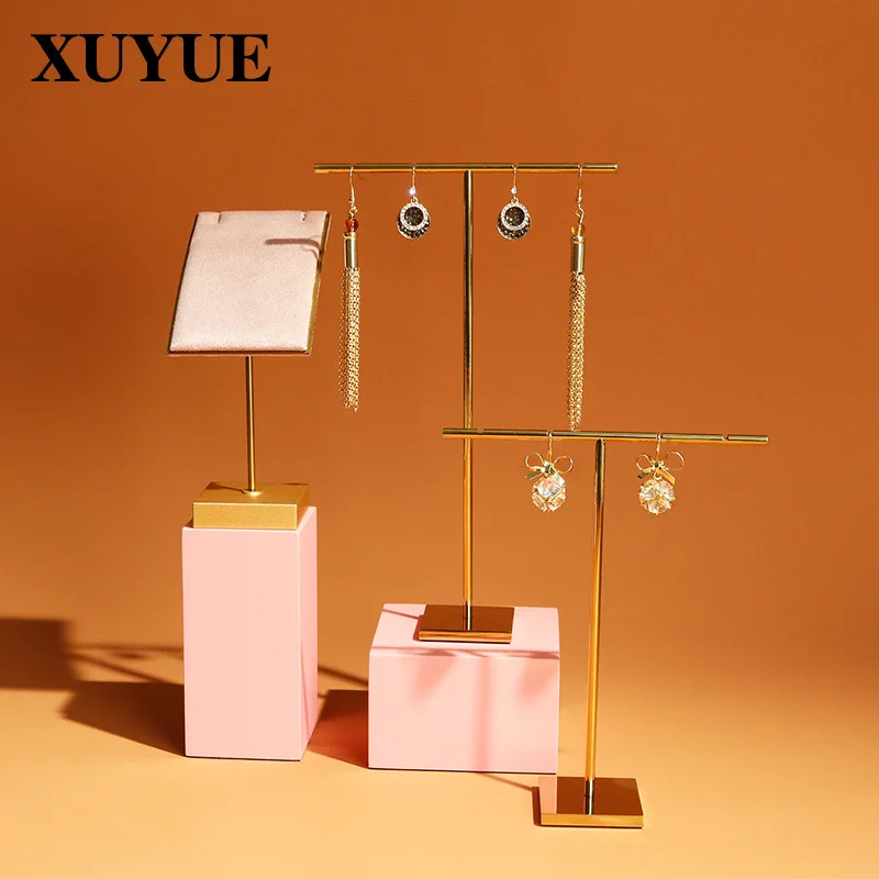 

New earring display rack metal T-shaped jewelry rack display earring rack jewelry jewelry props earring rack spot