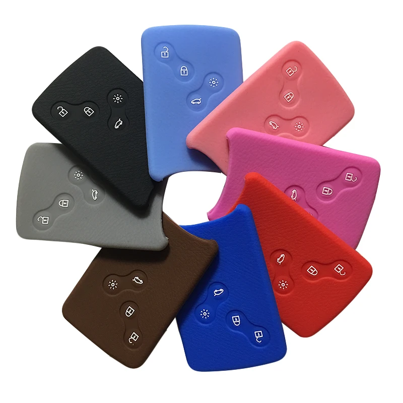 Soft Silicone Car Key Cover Fob For Renault Kaptur Clio 4 Megane 3 Logan Koleos Zoe scenic 3  Danilo Captur Laguna 3 Key Case