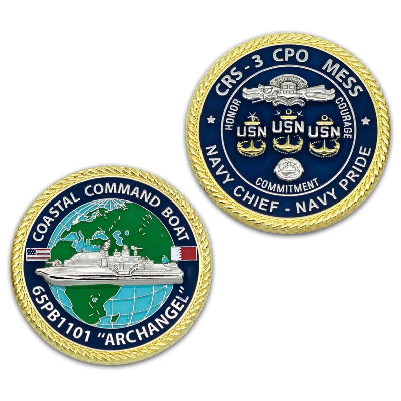 Hot Sale Promotional Military Challenge Coin New Plating Double sided Coin