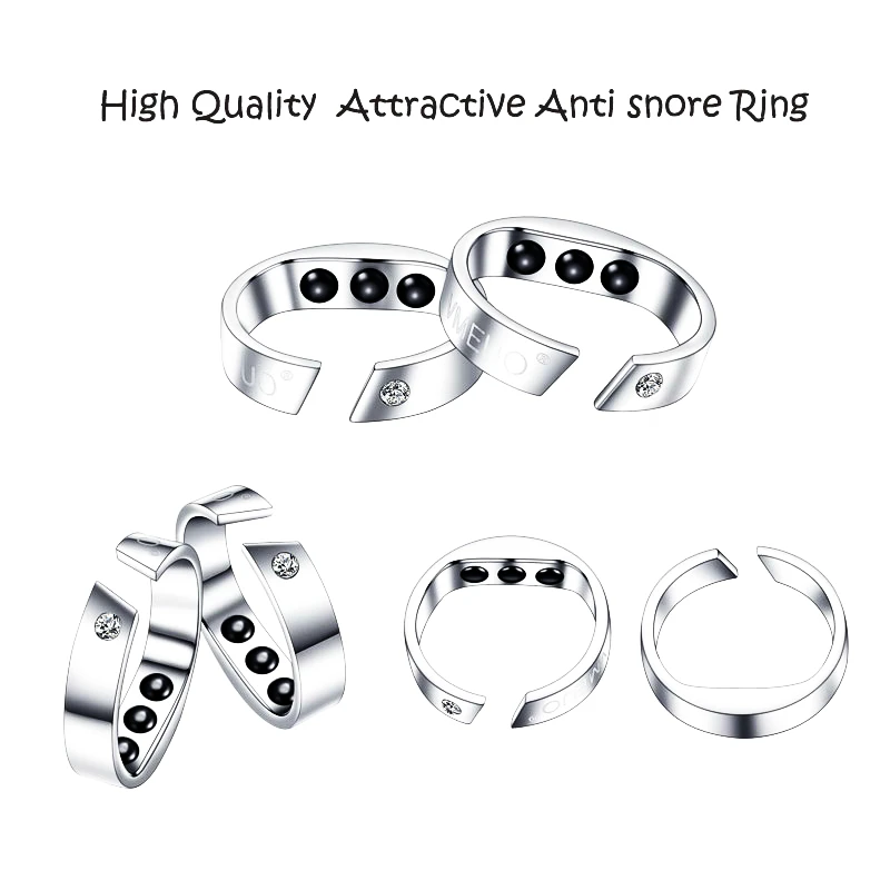 Anti Snore Ring Magnetic Therapy Acupressure Treatment Against Snoring Device Snore Stopper Finger Ring Sleeping Aid sleep help