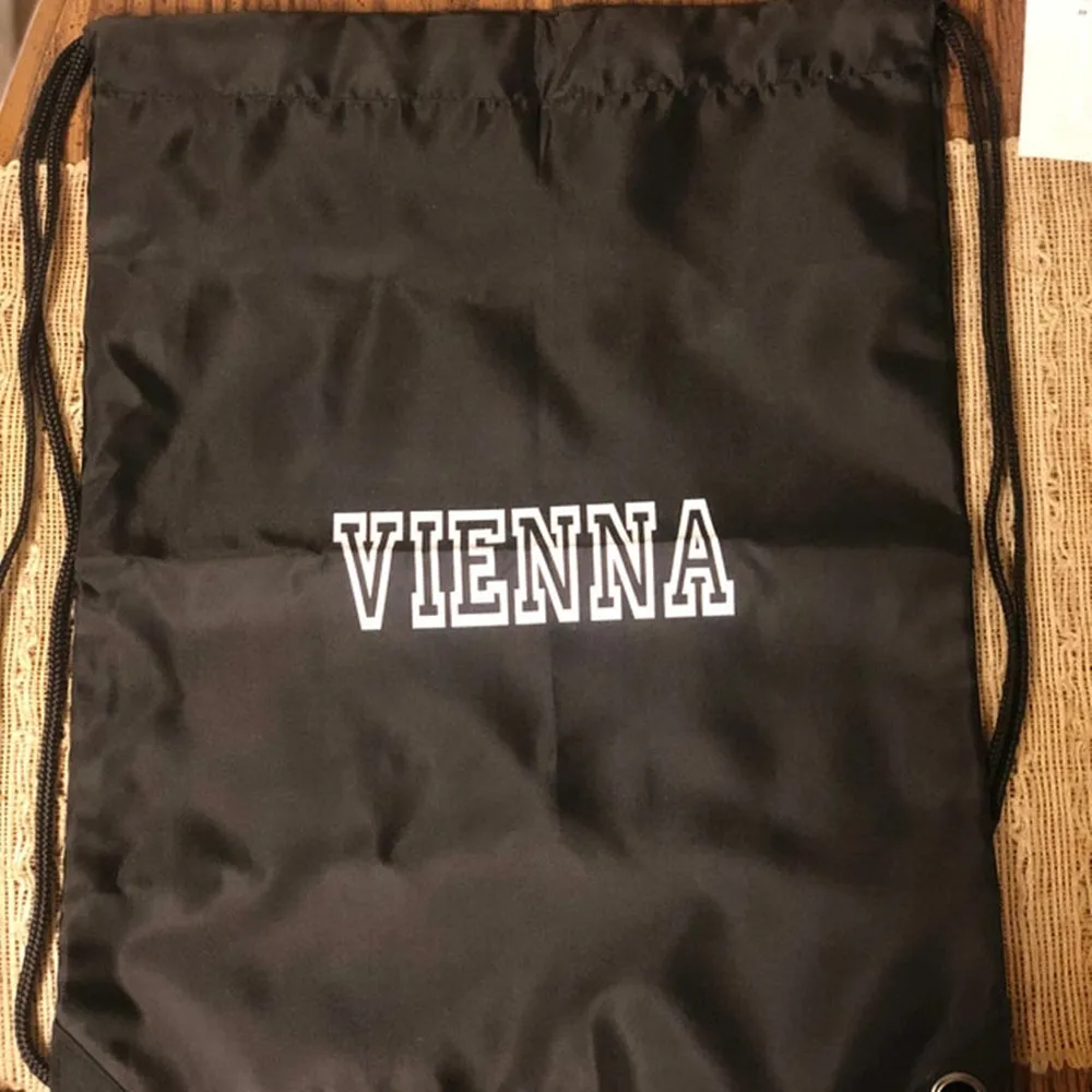 Personalized Drawstring Bags Custom Name Gym School PE Bag Kids Adult Sports Camping Bag Birtday Party Gifts