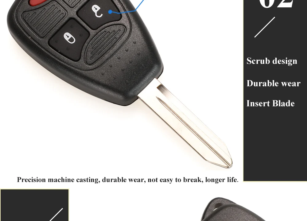 433Mhz ID46 Remote Key für Dodge JEEP Commander Patriot Compass Grand Cherokee Liberty Wrangler Chrysler Schlüssel Entry Transmitter – Detail 7