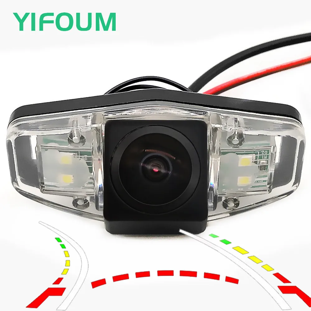 AHD Fisheye 12LED Dynamic Trajectory Car Rear View Wireless Camera For Honda Pilot Accord Civic EK FD Odyssey Acura TSX