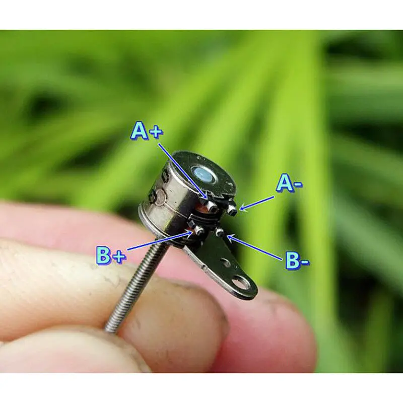10PCS Mini 6mm Stepper Motor 2-phase 4-wire Micro Mini tiny Stepping 17mm Long Shaft  Linear Screw  Digital Camera Lens