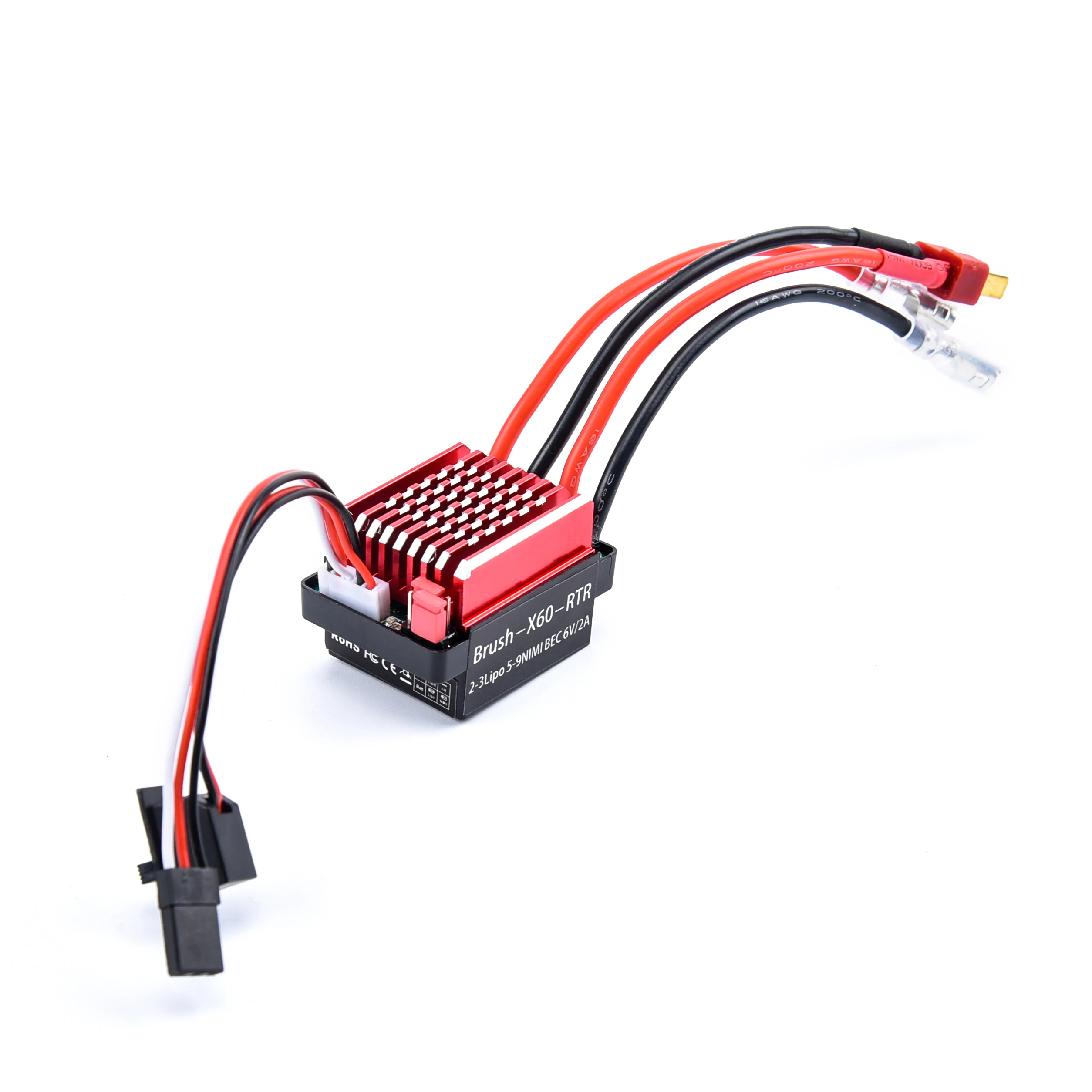 60A Brushed ESC Electric Speed Controller 6V/2A BEC for 1/10 RC Car TRX TRX4 TRX6 D90 HSP Redcat 4WD Truck Monster Crawler