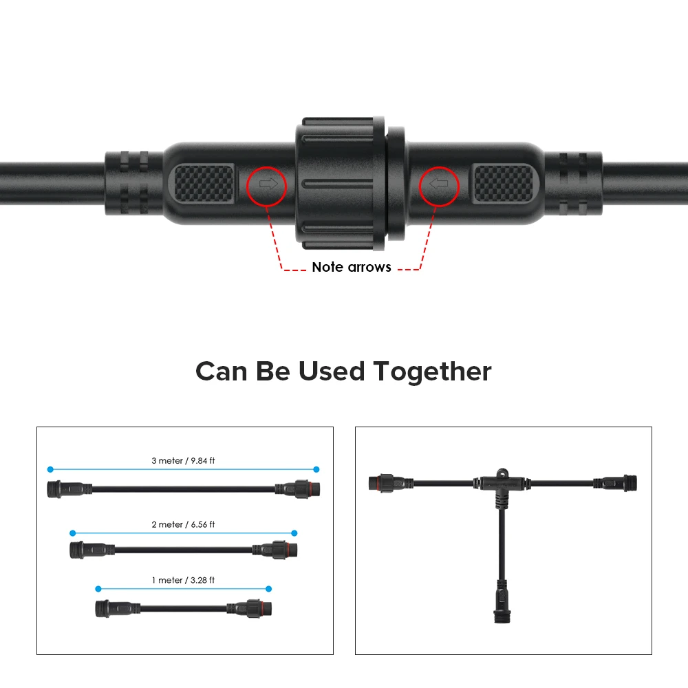 Conector Led de CC, conector macho y hembra impermeable IP65, 0,3mm, 0,75mm, 18 20 22 24AWG, Color blanco y negro, 5 pares, 2 pines, 3 pines, 4